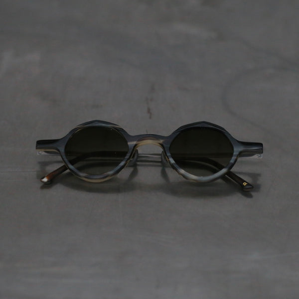RIGARDS natural buffalo horn wire cut hand-polished glasses RG1094 series collection RG-RG1094-MCYGJLBL camouflage matte frame gradient green lens